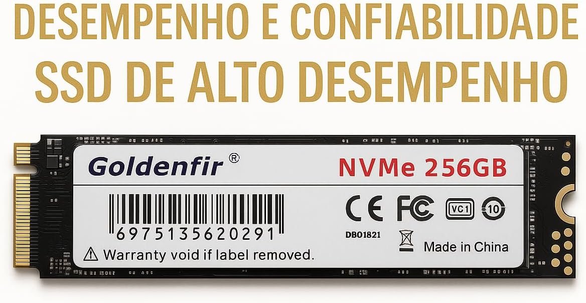 SSD NVMe Goldenfir 256GB M.2 PCIe 3.0 x4: Review após 7 dias de uso